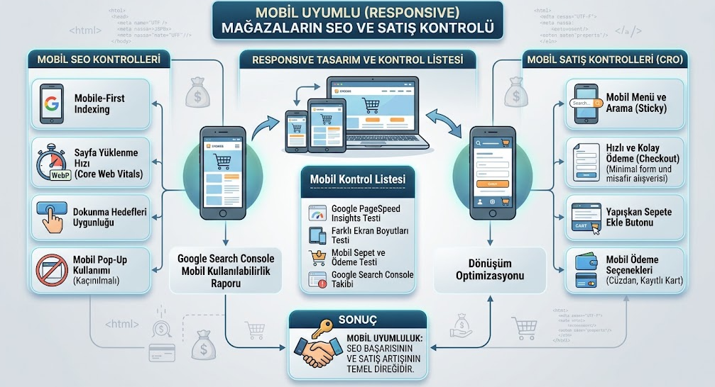 Mobil Uyumlu (Responsive) Mağazaların SEO ve Satış Kontrolü