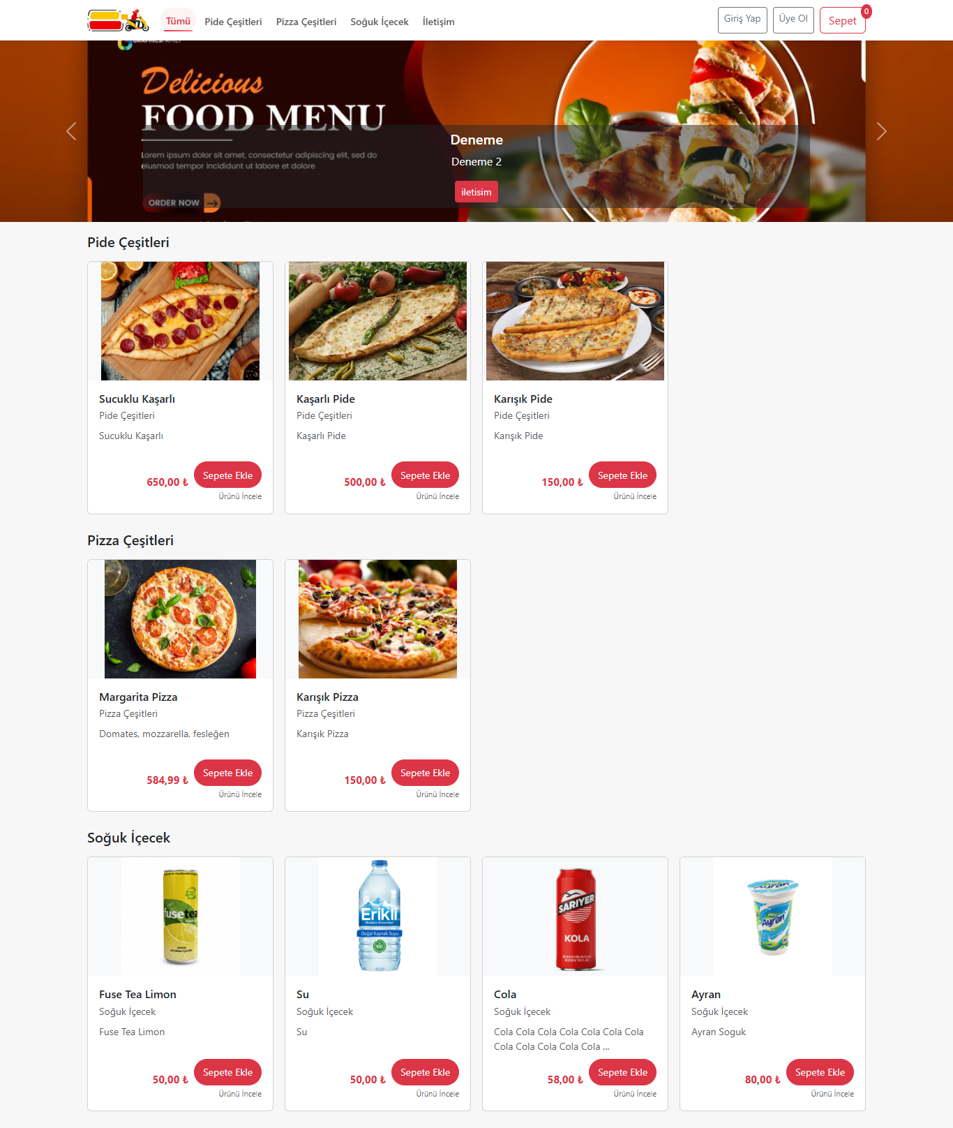 Restoran kurye takip sistemi
