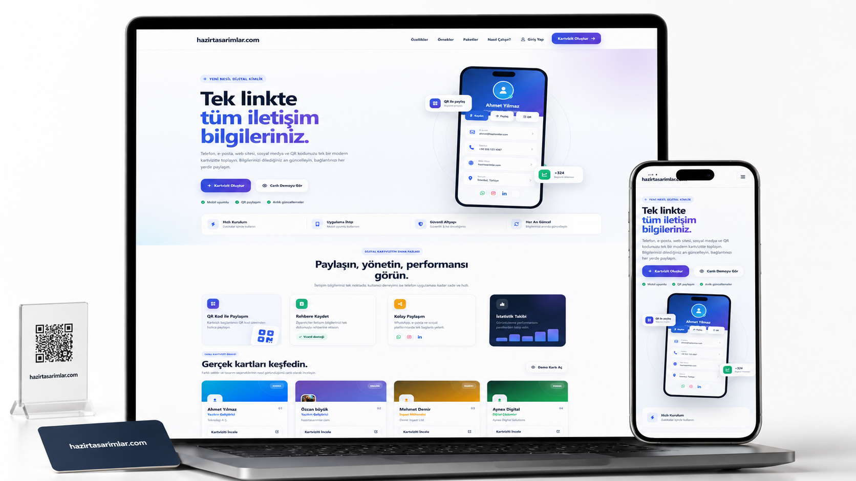 Dijital Kartvizit Scripti 🚀 QR Kod + Üyelik + Paket Satışı + PayTR / iyzico + Mobil Uyumlu